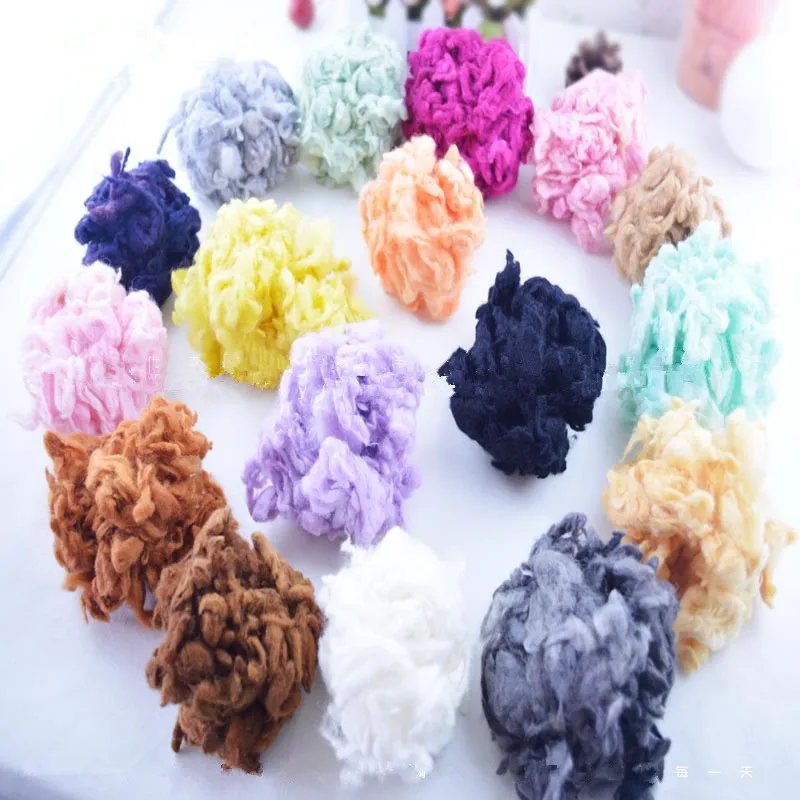 Mix color Wool Roving Fiber Wool felt DIY Needle Fuzzy Felted 20g/10 bags