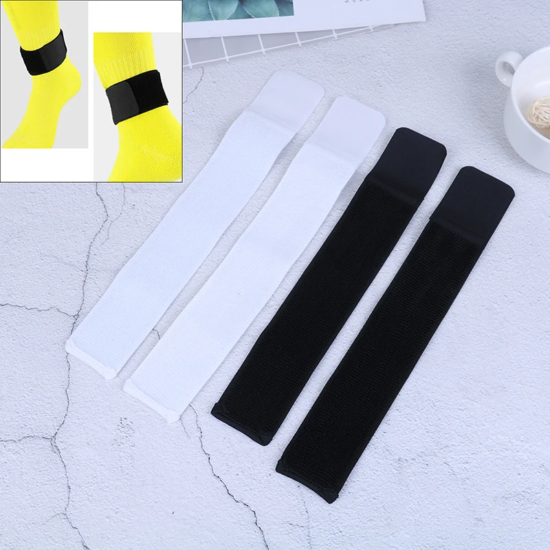 Soccer Shin Guard Fixed Bandage Tape Fastener 1Pair Adjustable Elastic Sports Strap Anti-crash Sports Bandage soccer shin guard straps