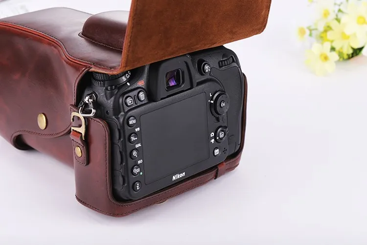 New Retro Vintage PU Leather Camera case For Nikon D3100 D3200 D3300 cover pouch bag Fit 18-55mm 18-105mm Lens