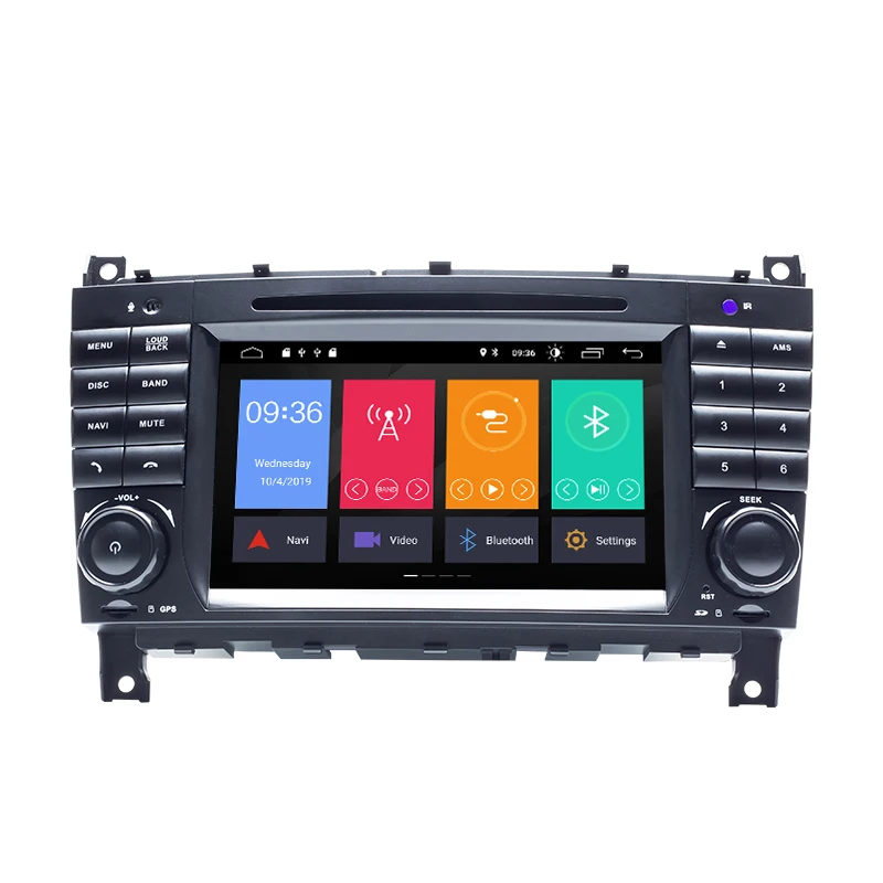 Perfect 2 Din Android 9 Car DVD Multimedia For Mercedes/Benz W203 W209 W219 A-Class A160 C-Class C200 CLK200 GPS Navigation radio stereo 1
