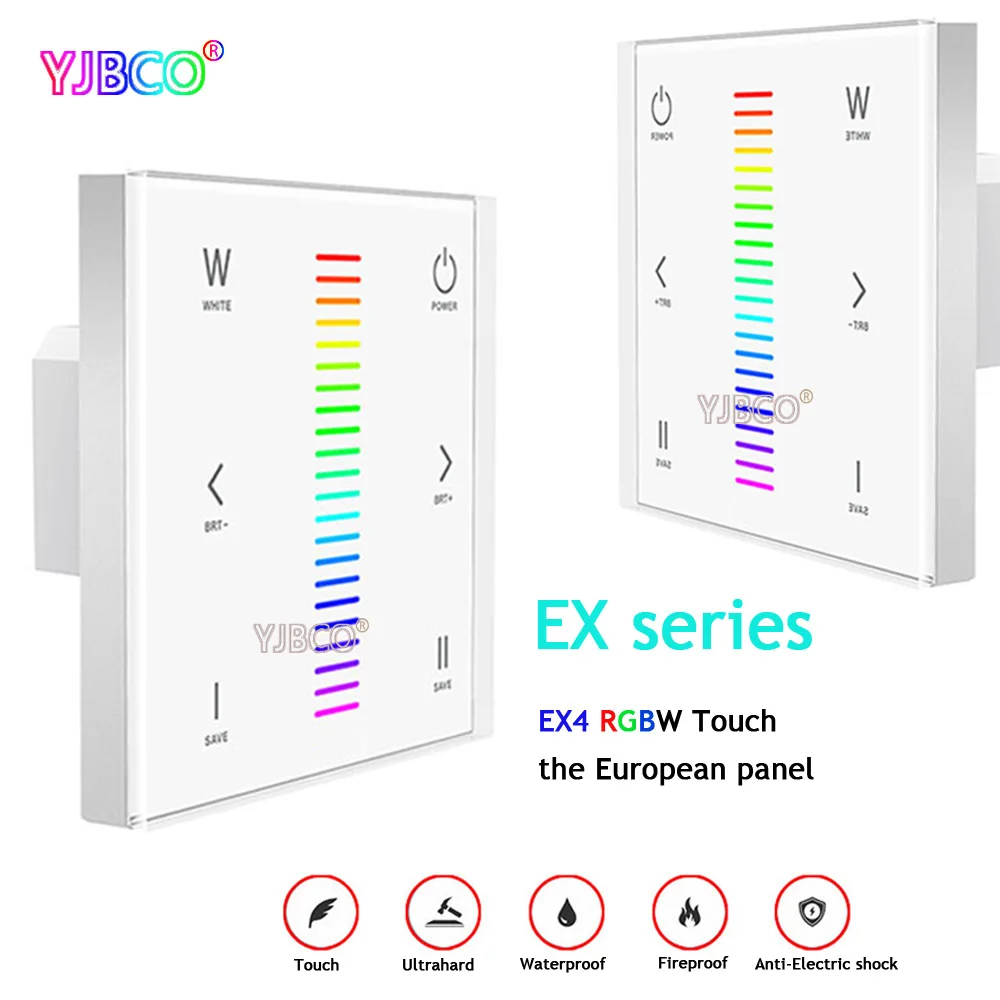 

LTECH EX4 LED RGBW touch panel controller 2.4GHz DMX512 Signal Synchronous control for rgbw led strip led lamp tape ribbon
