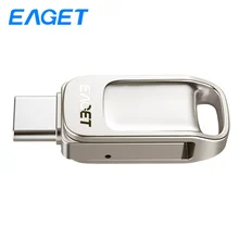 EAGET CU31 128 GB USB флэш-накопитель металлический Флешка 128 gb OTG Cle USB мини-накопитель USB 3,1 флэш-диск для телефонов type-c PC