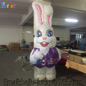 3m high inflatable rabbit Easter giant outdoor decorative inflatable rabbit model, happy inflatable rabbit