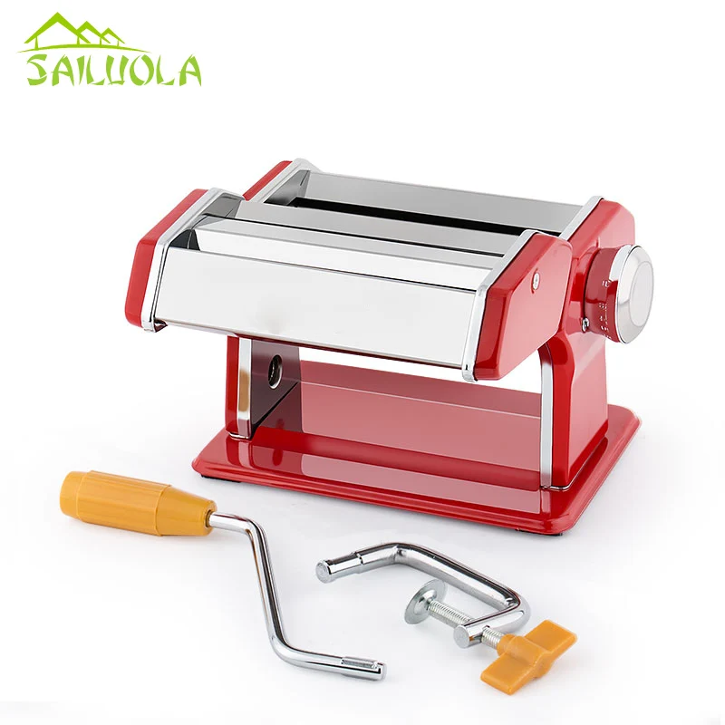 

Stainless Steel Pasta Making Machine Red Siver Deluxe Pasta Machine Noodle Maker