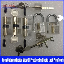 Горячая 7 шт. набор Cutaway Visable практика висячий замок обучение умения выбрать для слесаря