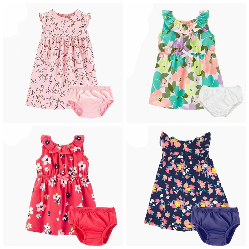 Vestido de Princesa Roupas da Menina do Bebê Orangemom Loja Oficial Verão Novas Meninas Crianças Bodysuit Algodão Puro 2 Pçs Roupas 2020
