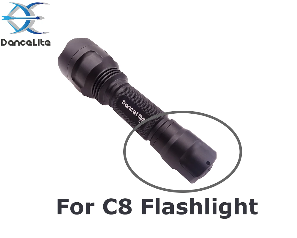 1 шт. 25 мм(диаметр переключателя) C8 кнопочный переключатель чехол для DanceLite Стандартный C8 фонарик(C8 фонарь запчасти