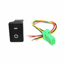 1 set Car Engine Start Button Switch Ignition Switch ABS Starter Kit With LED Light Driving Lights for Corolla Vios Reiz Yaris