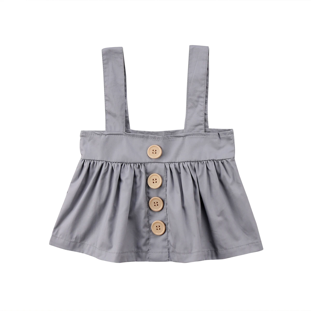 Baby Girls Summer Buttons Overalls Bibi Skirts Girls Toddler Tutu