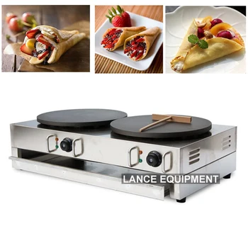 

electric 400mm double pan crepe maker commerical pancake baking machine
