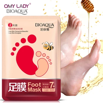 

BIOAQUA mask foot care honey feet exfoliating foot mask moist hydrating hand lotion peeling spa socks foot care product 5pairs