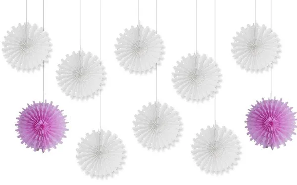 10 шт. 4,"(12 см) снежинка бумажный веер Pinwheels папиросная бумага веер Висячие свадебные бумажные цветы вечерние торт космический Декор