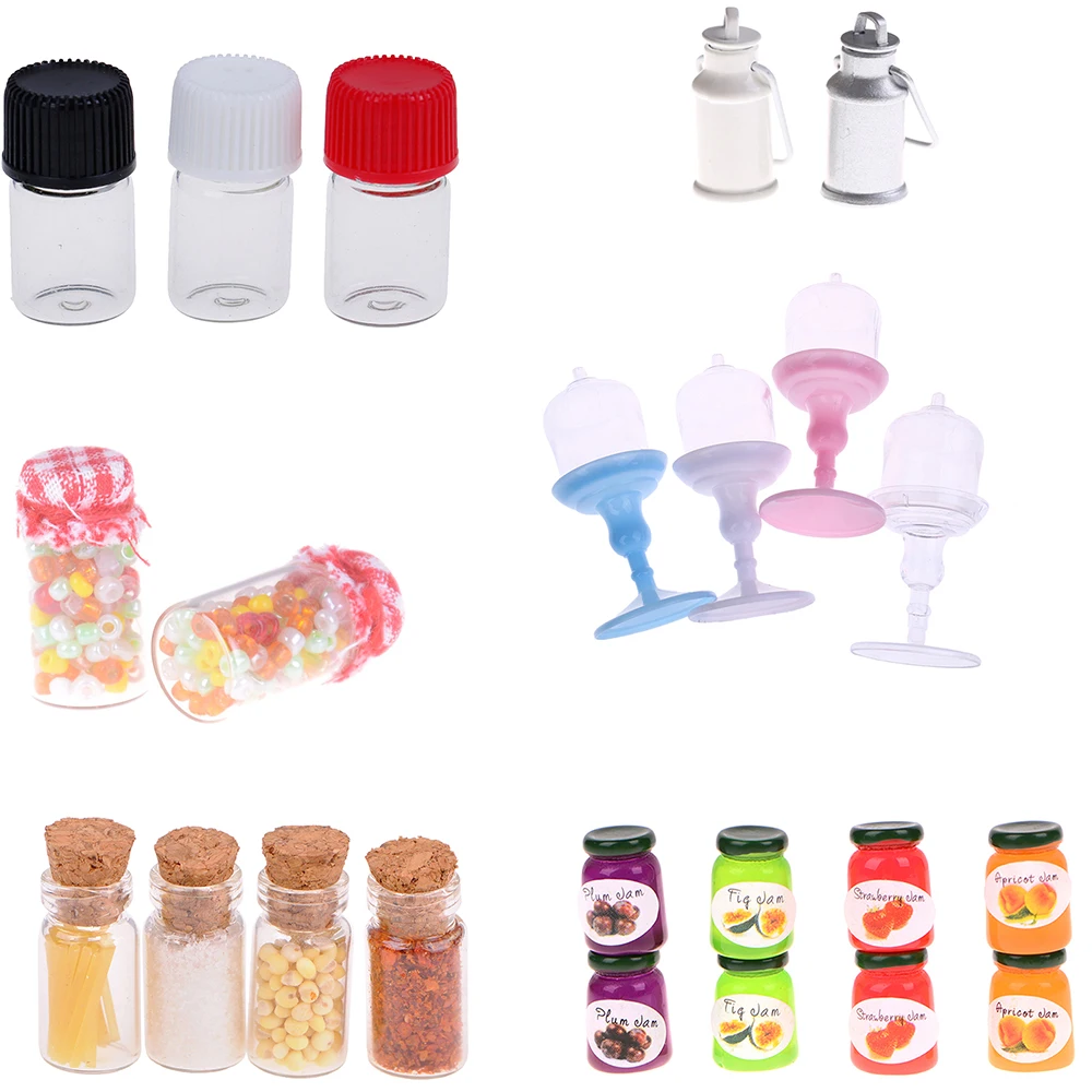 

1:12 Accessories Candy Eating Jar Set DIY Handmade Doll Houses Kitchen Ceramic Ornament Decor Dollhouse Miniatures