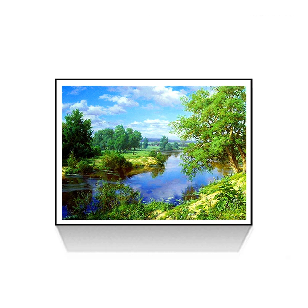 

DIY Diamond Embroidery Scenery Diamond Painting Cross Stitch Needlework Craft Full Round Rhinestone Mosaic Home Decor