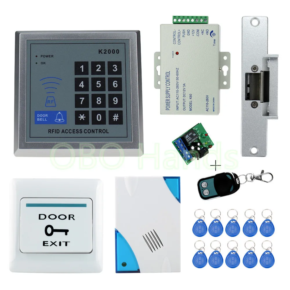 RFID Access Control System Kit Set with Electric Strike Lock+Remote