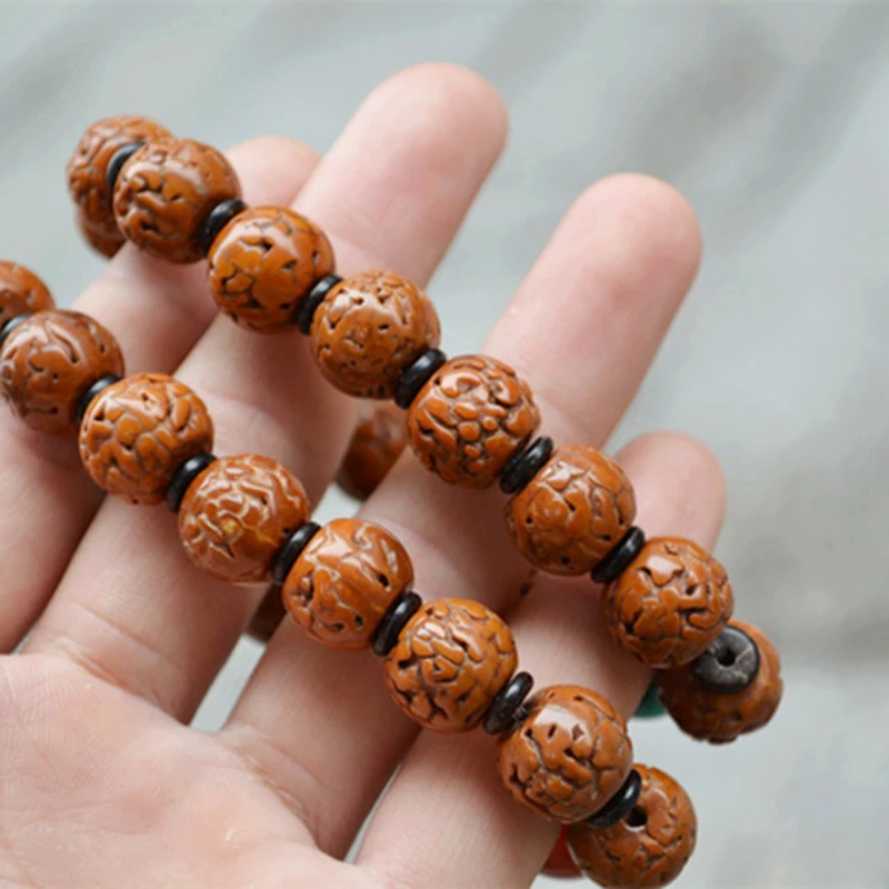 Браслеты JoursNeige KingKong Bodhi круглые семена Бодхи Будда деревянные Japa mala Lucky для женщин