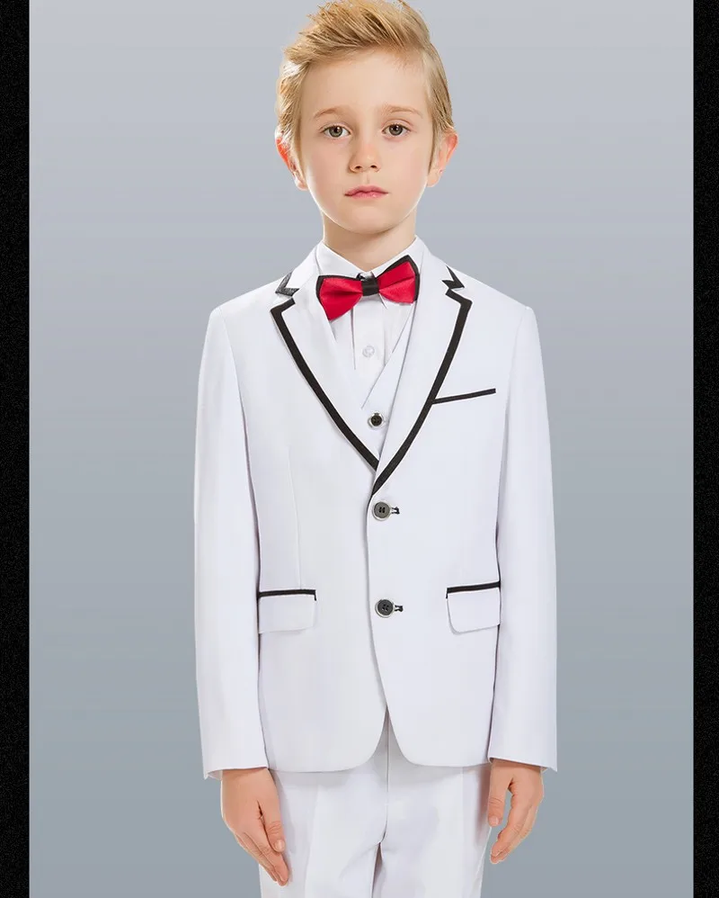 Custom Made Two Buttons Boy Tuxedos 2017 Notch Lapel Children Suits