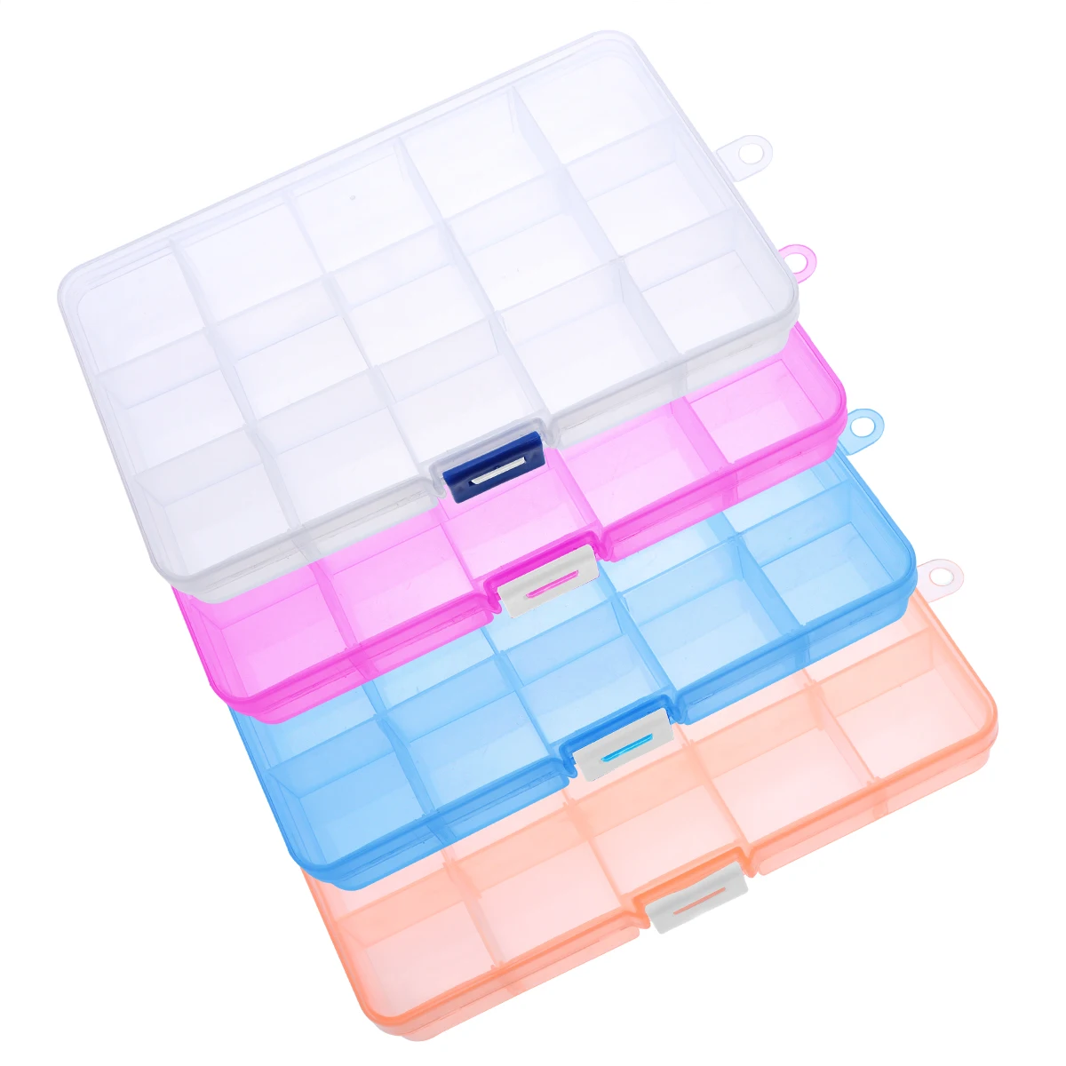 4pcs 15 Grid Cosmetic Organizer Divider Container Storage Box Jewelry