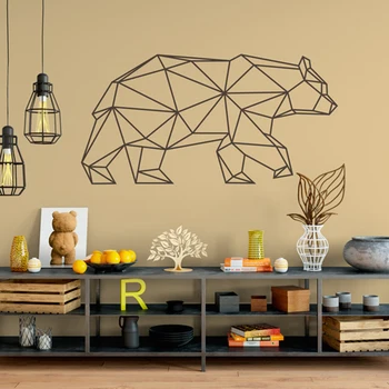 

Origami Geometric Bear Origami Animal Stickers -Square Animal Bear The Vinyl Geometric Pattern A442