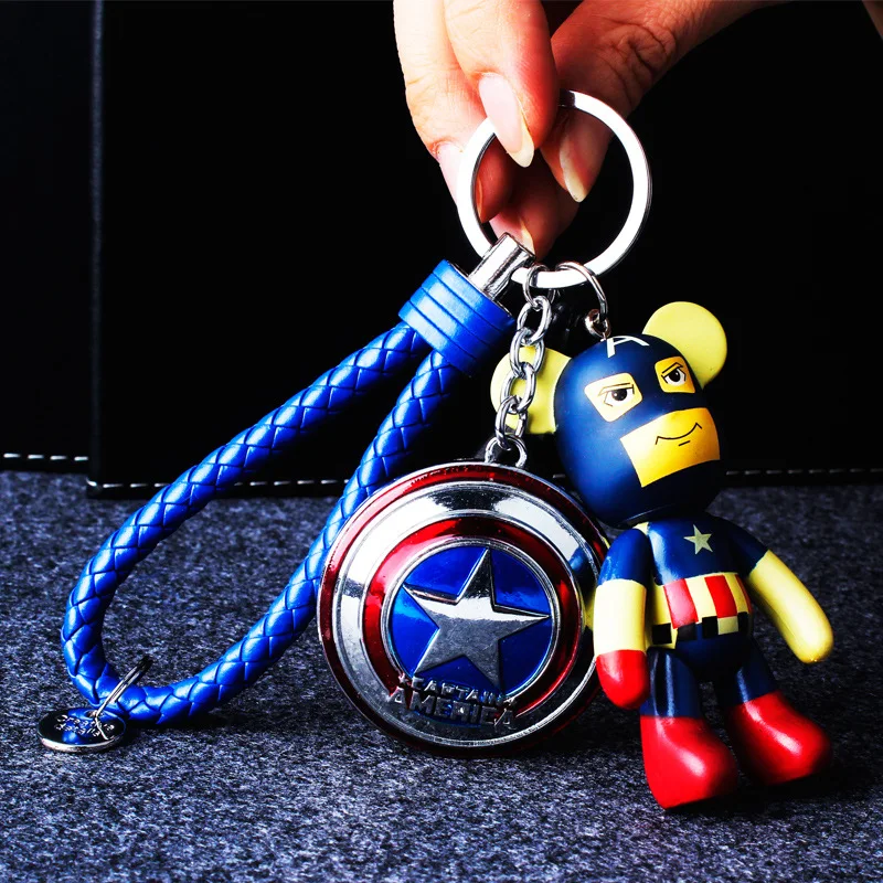 

ZIRIS Tassels Cartoon Popobe Gloomy Bear Keychain Cute Bag Charm Holder Cartoon Resin Key Chain