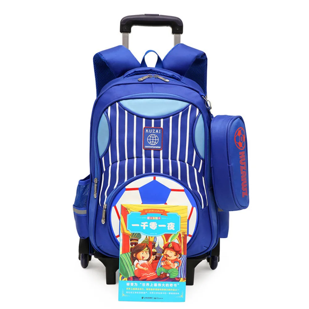 Children School Bags Kids Boys Girls Trolley Schoolbag Rolling Luggage Book Bags Wheeled Backpack 2 Wheels