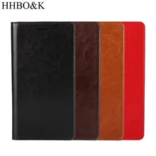 Business Crazy Horse Genuine Leather Case For Huawei Honor Note 8 Magnetic Filp Wallet Stand Cover
