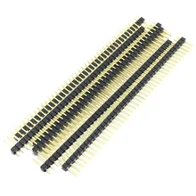 10pcs Single Row Pin Header Gold-plated Connectors for Arduino 1x40 2.54mm Breakable 40 Pins Golden Strip Board Electronic Kits