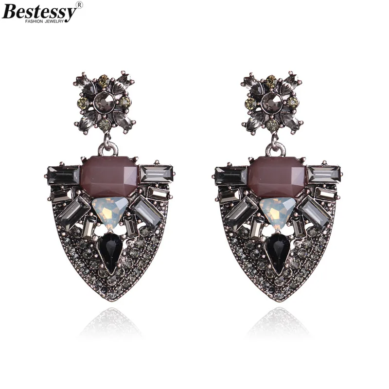 

Bestessy Big Metal Drop Earrings Women Party Hanging Earrings Handmade Trendy Punk Vintage Statement Jewelry Gifts Female Bijoux