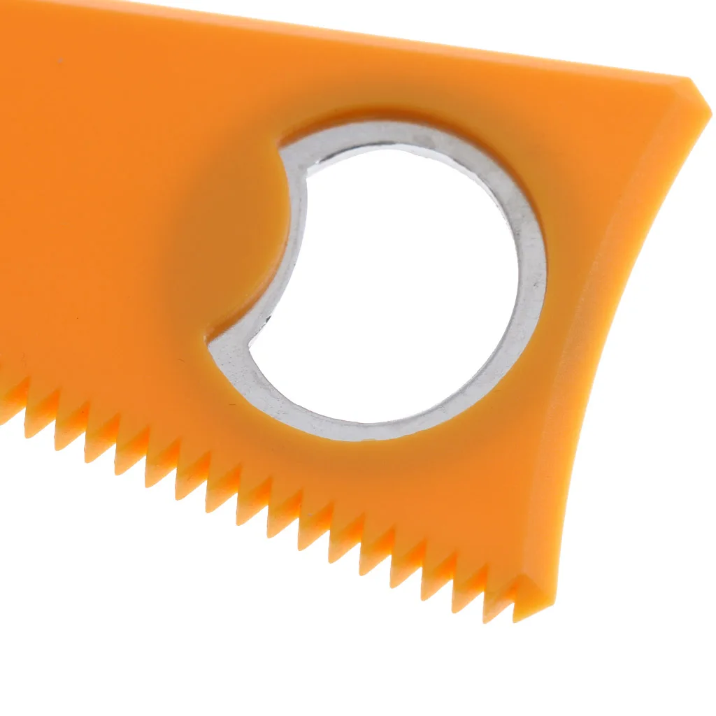 1 Pc 8cm Surfing Surfboard Wax Comb Wax Scraper Remover with Bottle Opener for SUP Kite Wake Board Longboard Blue Yellow