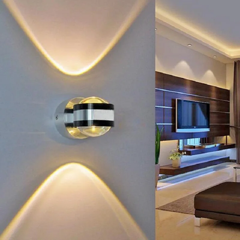 

6W Aluminum LED Wall Lamp AC85-265V High Power led Modern Home Hotel Bar Lighting Indoor light Decoration Wall Lights IY121638