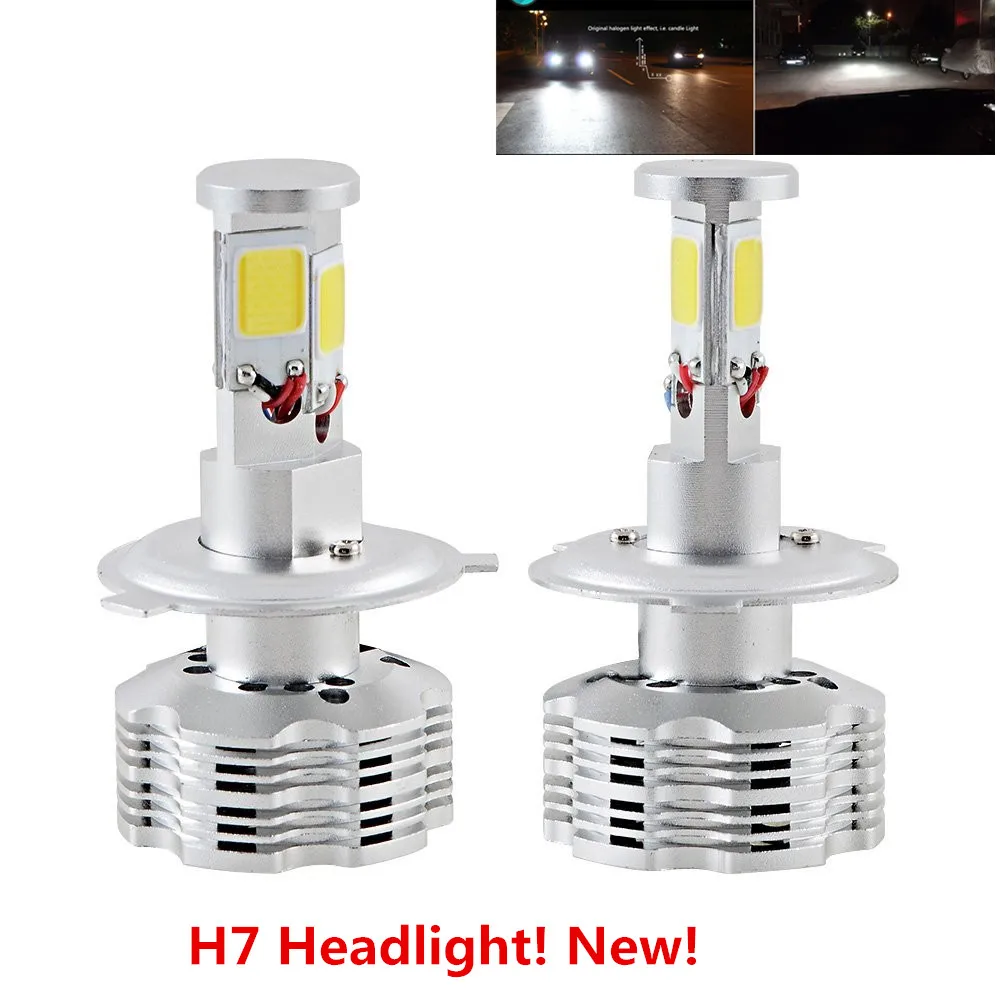 PX26D H7 автомобиля 110W 12000Lm 6000K белый светодиодный головной светильник лампы 4
