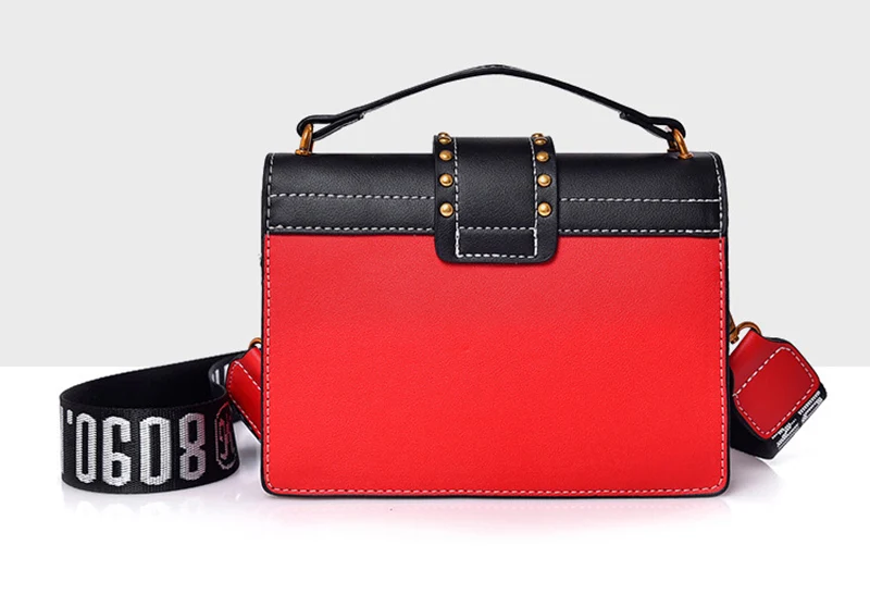 Fashion Women Handbag Lion Head Lock Small Square Pack Crossbody Shoulder Feamle Tote Bags Ladies Casual Rivet Wallet SS0419 (9)