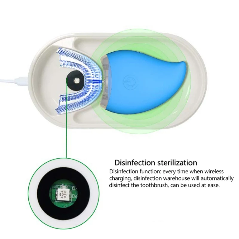 Новая зубная щетка полностью автоматическая Водонепроницаемая u-образная зубная щетка отбеливающая Очищающая зубная щетка