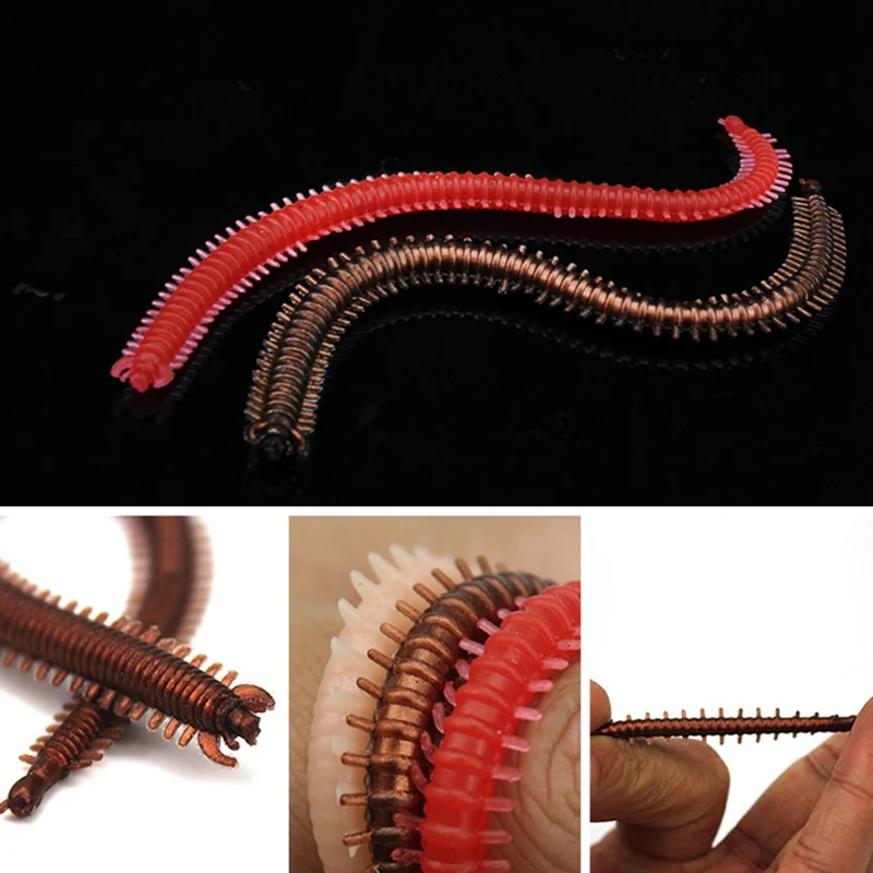 

20pcs/Bag 13cm/2g Artificial Fishing Lures False Sea Earthworm Shaped Lifelike Reusable PVC Soft Bait For Fishing Accessories