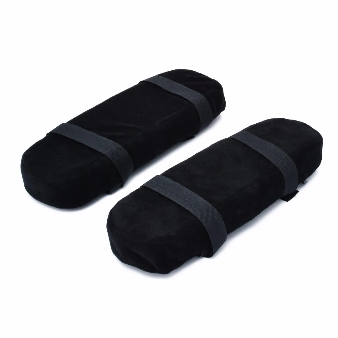 2pcs Slow Rebound Memory Foam Armrest Cushion Pad Black Breathable Chair Mat Elbow Rest Cushion For Office Home Chairs Mayitr