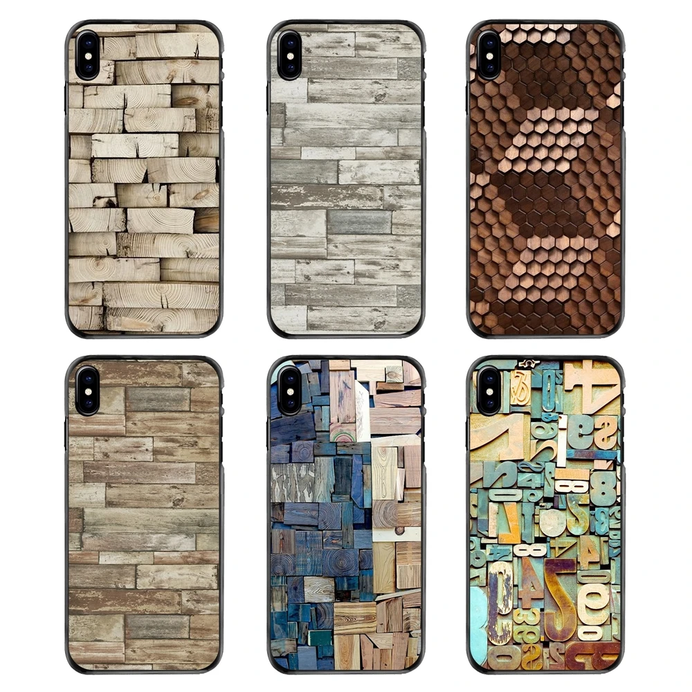 Pastel wooden colour blocking Pattern Hard Phone Skin Case For iPhone 4 4S 5 5S 5C SE 6 6S 7 8 Plus X XR XS Max iPod Touch |