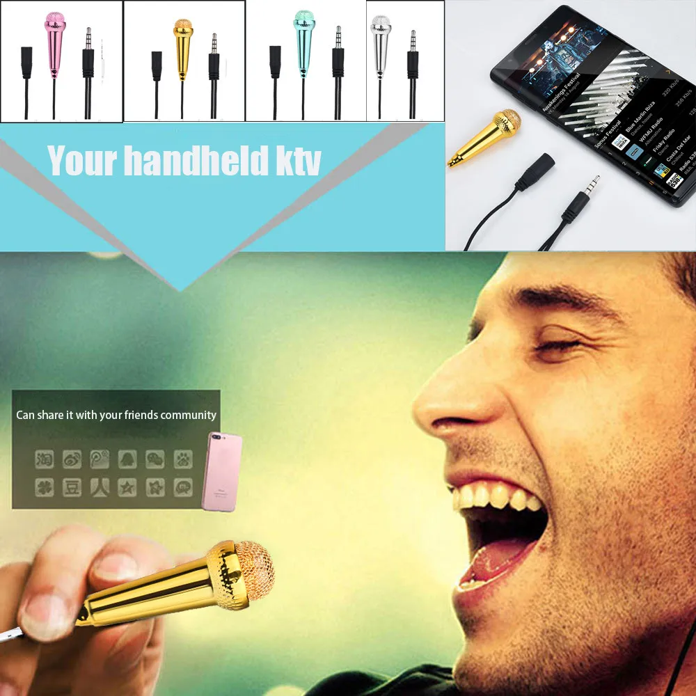 

Mini Karaoke Condenser Microphone For Phone Computer Mini PhoneMic