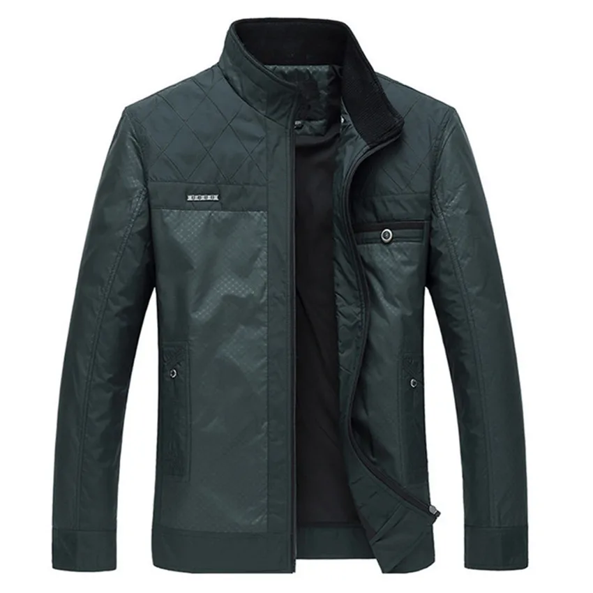 Men Black Jacket 2016 Hot Coat Big Size Men Clothing Autumn Thin Padded