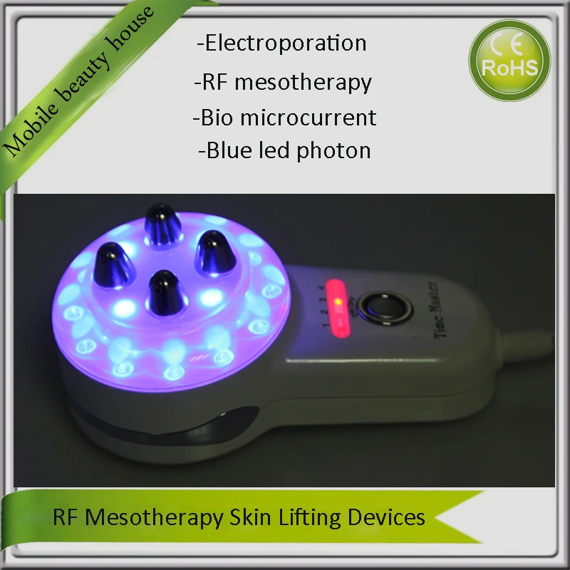 Blue Led Photon Anti Bateria Acne Treatment RF Radio Frequency Skin  Tightening Facial Rejuvenation Beauty Instruments