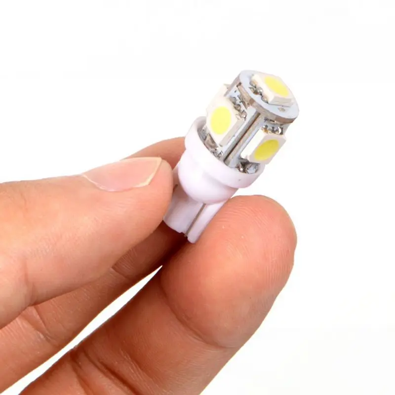 20x T10 5050 W5W 5 SMD 194 168 светодиодный Белый Автомобильный боковой клиновидный задний светильник лампа 12v светодиодная лампочка освещения приборов клиновидный автомобильный светильник лампа