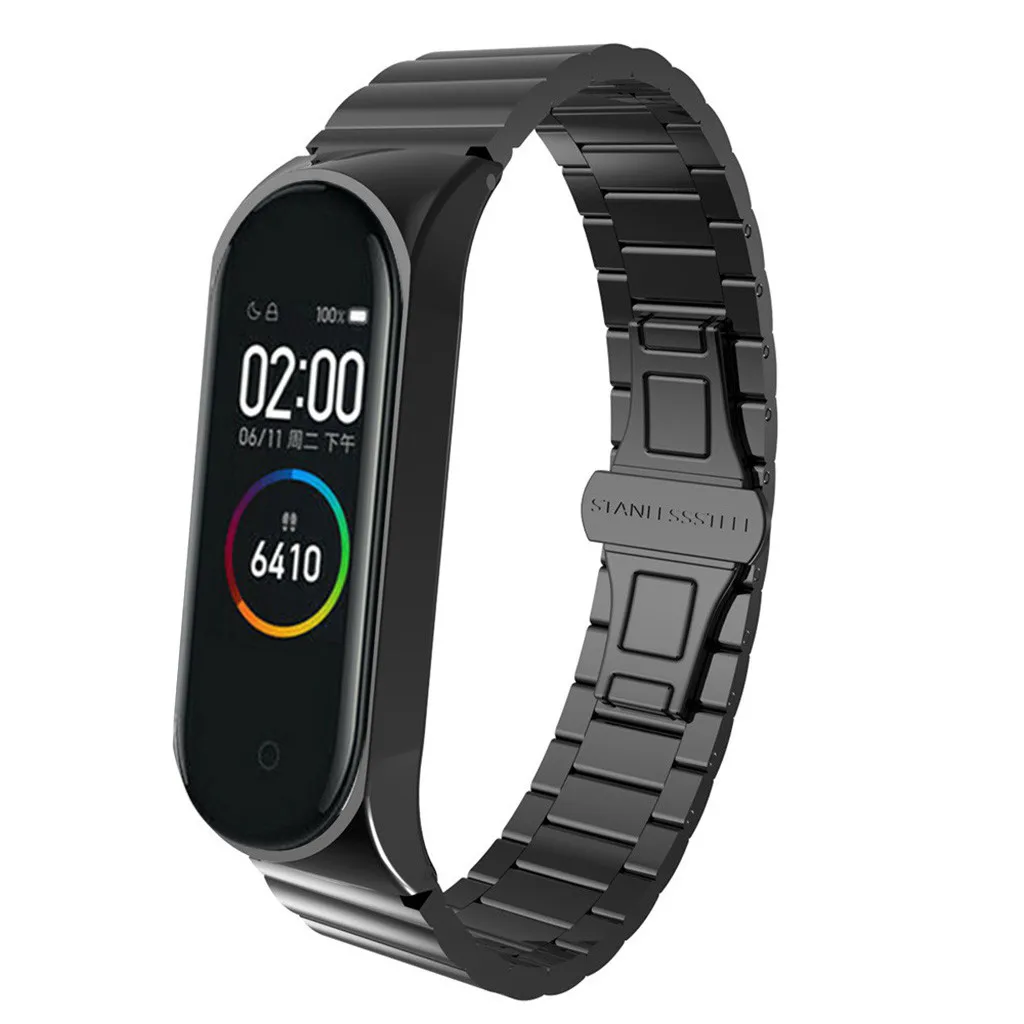 

Newest Stainless Steel Bracelet Watch Band Strap For XiaoMi Mi Band 4