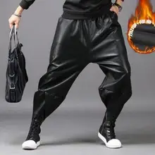 Модные свободные кожаные брюки для сцены, мужские брюки для ног, pantalones hombre cargo, шаровары для мужчин, pantalon homme