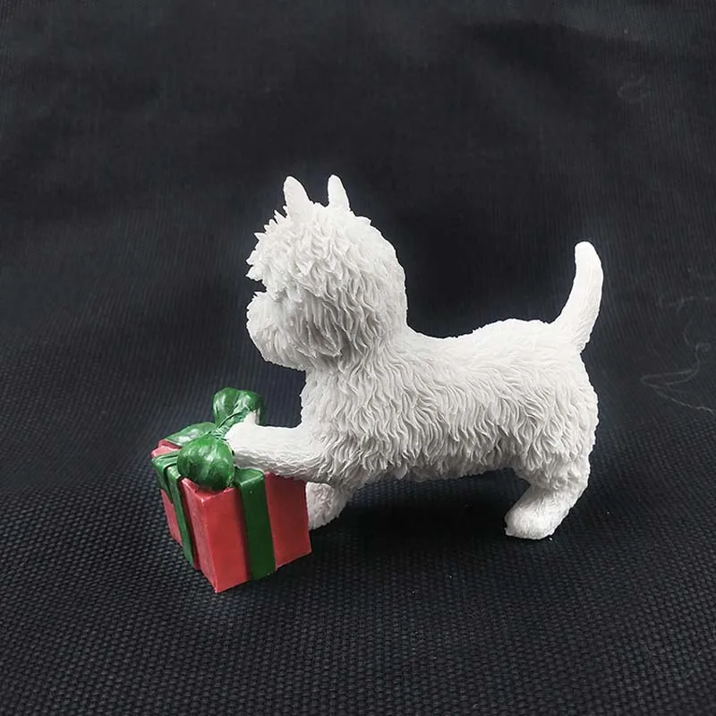 Mnotht 1/6 West Highland Terrier собака играть Подарочная коробка модель собаки игрушка Смола