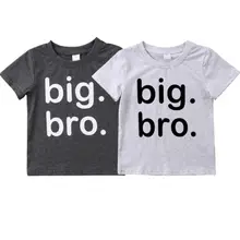 Детская Повседневная футболка с короткими рукавами big bro для маленьких мальчиков, футболки, футболка для малышей, топы, одежда