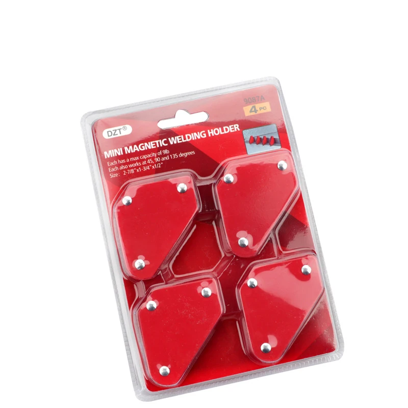 

Mini 4-piece set triangular welding locator with magnetic fixed angle tool without switch 9Lb welding fittings