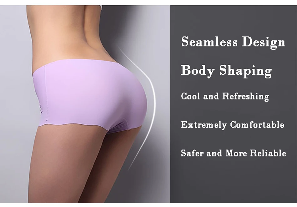 8 Colors 2017 New Arrival Ice Silk Seamless Underwear Cool Breathable Safety Panties Boy Shorts for Women Girls  Pants 1 (12)