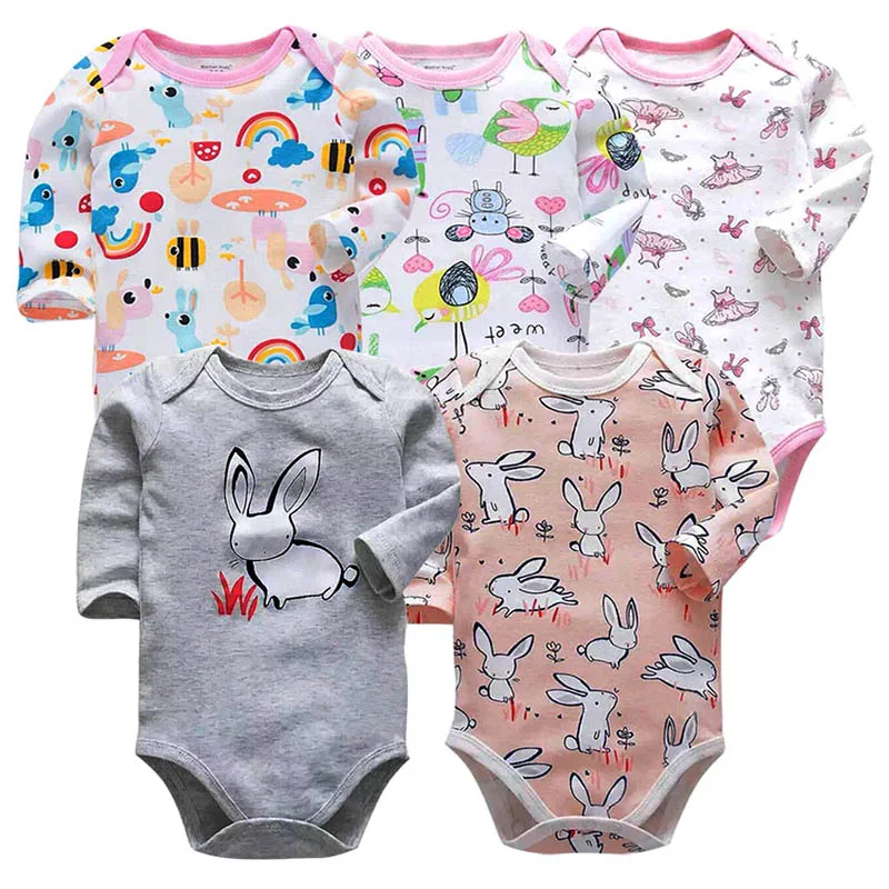 5 шт./компл. детские комбинезоны из хлопка roupas menino Одежда для новорожденных