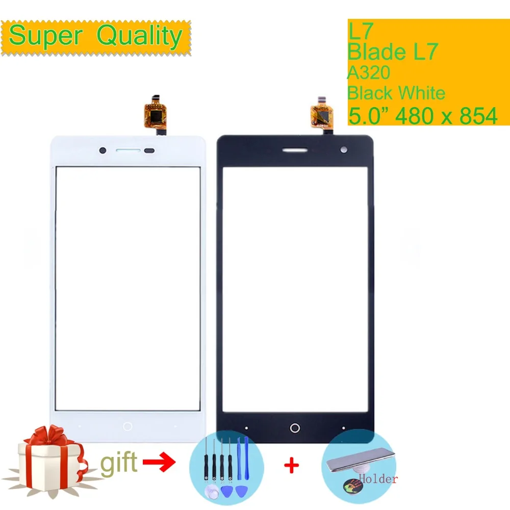 

Touch Screen Digitizer For ZTE Blade L7 A320 A 320 Touch Panel Touchscreen Lens Front Glass Sensor NO LCD L7 A320 Replacement