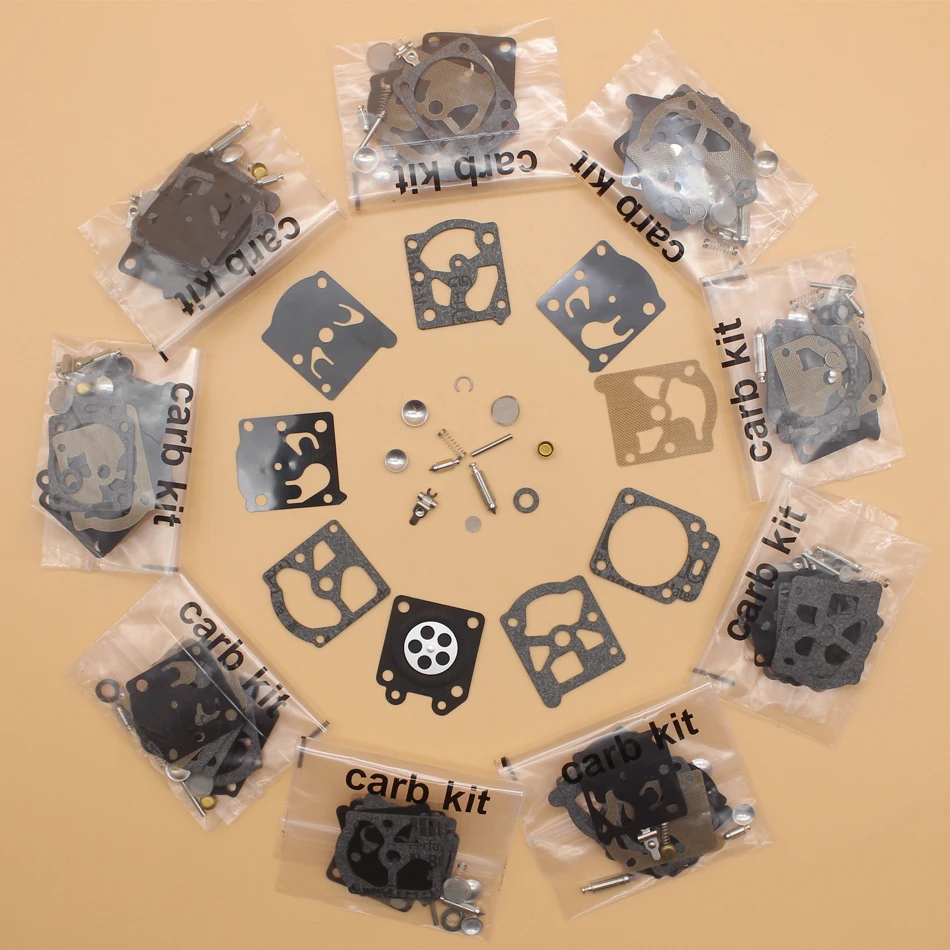 10Pcs/lot Carburetor Diaphragm Rebuild Kit For Walbro WT866 WT924 WT773