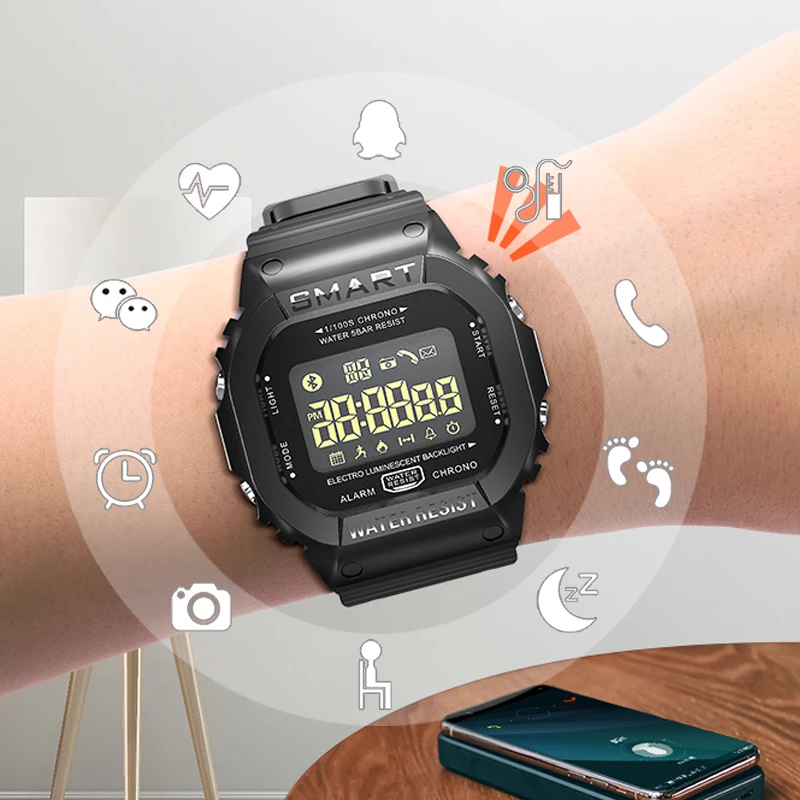 

Smart Watch Brand G Style Men Digital Watch Shock Military Sport Watch waterproof Calorie Pedometer Tracker Connect IOS Android